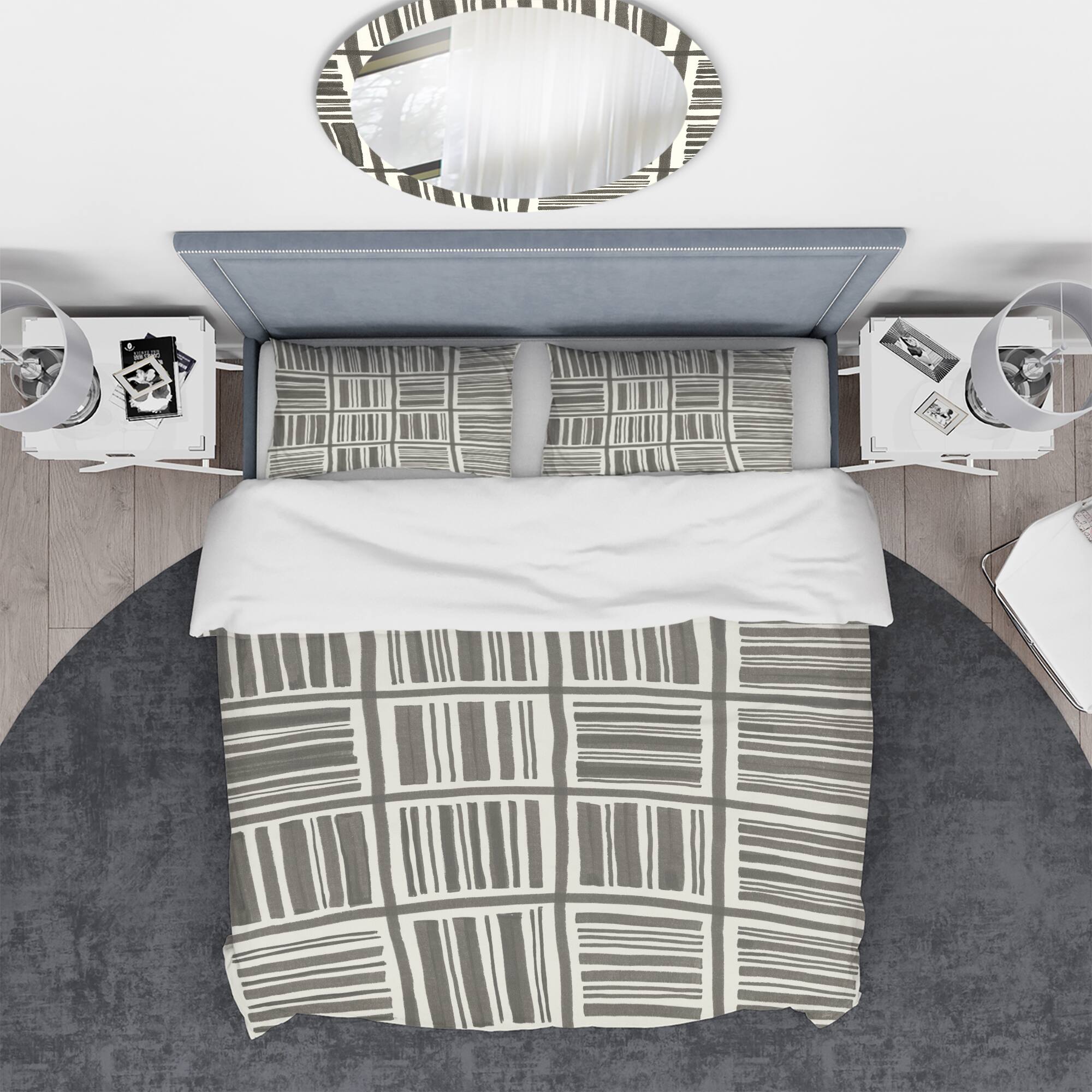 Designart 'Minimalist Graphics I' Geometric Bedding Set